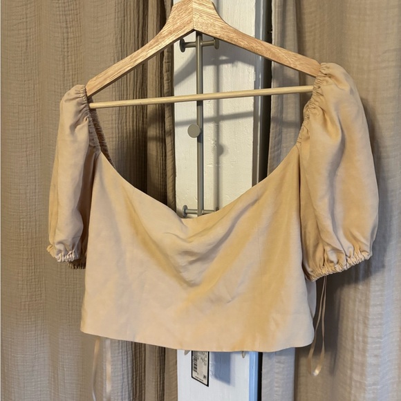 NWT Gianni Bini x Jess Southern Linen Blend Crop Top- XL - Picture 6 of 9